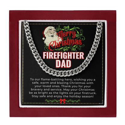 JGF Jewelry Gifts for Family | My Daddy Is A Firefighter |  Xmas Gifts For Dad From Daughter And Son For Christmas
