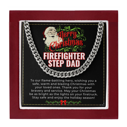 JGF Jewelry Gifts for Family | Firefighter Step Dad |Awesome Christmas Necklace Gifts Ideas  For Daddy