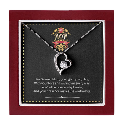 JGF Jewelry Gifts for Family | Cubic Zirconia Heart Shaped Necklace Gift for Boyfriend and Girlfriend's Mom Far Away