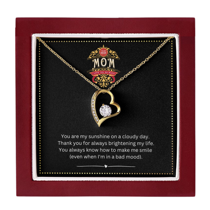 JGF Jewelry Gifts for Family | Heart Pendant Necklace with Crystal Zircon Jewelry Gifts for Aunt from Niece and Nephew