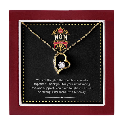 JGF Jewelry Gifts for Family | Sterling Silver Heart Choker Pendant Necklace for Women | Funny Birthday Card for Mom