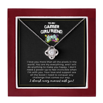 JGF Jewelry Gifts for Family | Birthday Gift For Gamer Girlfriend | Celtic Love Knot Necklace For Women From Men