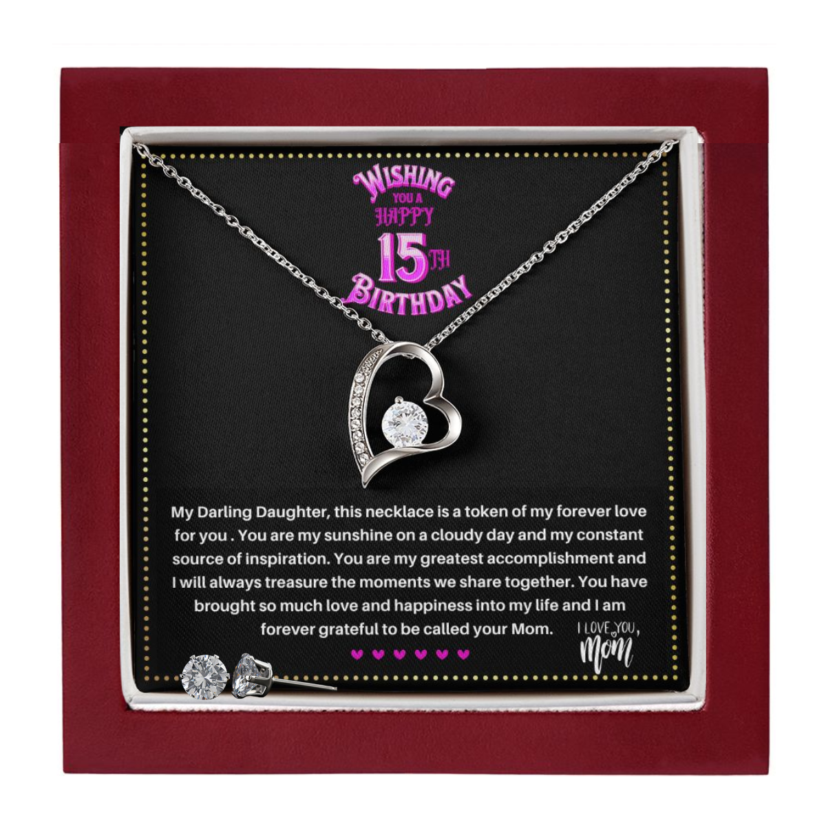 JGF Jewelry Gifts for Family | Teenage Girl Gifts For 15 Year Old Girl | Necklace And Earring Sets For Women Simple