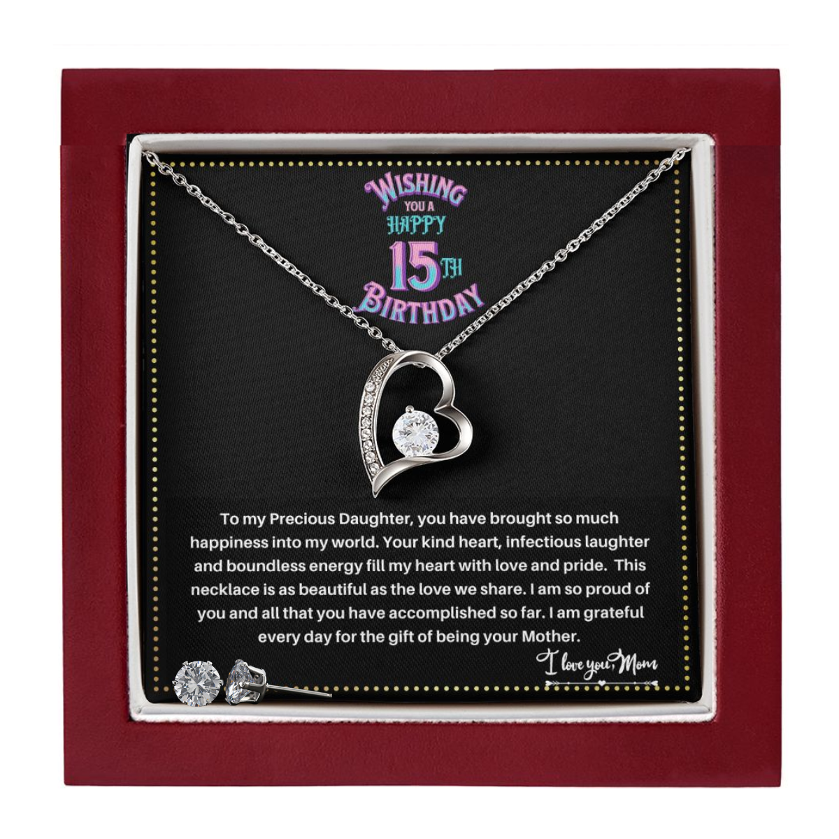 JGF Jewelry Gifts for Family | 15 Year Old Teenage Girl Birthday Gift Ideas| Necklace And Earring Sets For Women Simple