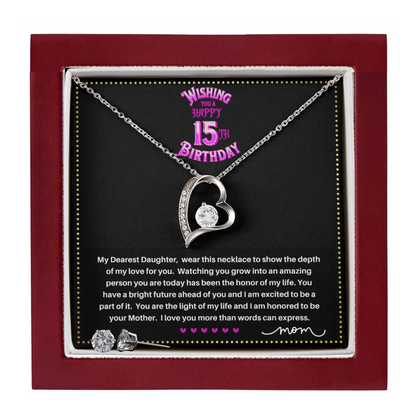 JGF Jewelry Gifts for Family | 15 Year Old Teenage Girl Birthday Gift Ideas | Heart Shaped Pendant Necklace Sterling Silver