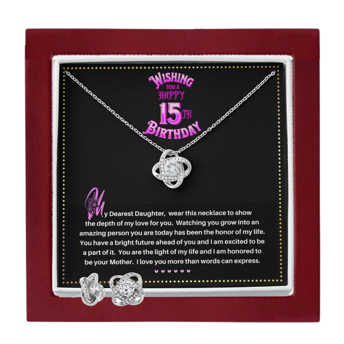 JGF Jewelry Gifts for Family | Quinceanera Cards For 15th Birthday | 15 Year Old Girl Birthday Gift Ideas