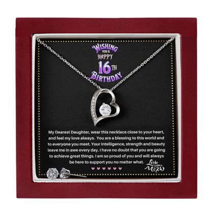 JGF Jewelry Gifts for Family | 16 Year Old Girl Birthday Gift Ideas | Heart Necklace And Earring Sets For Women