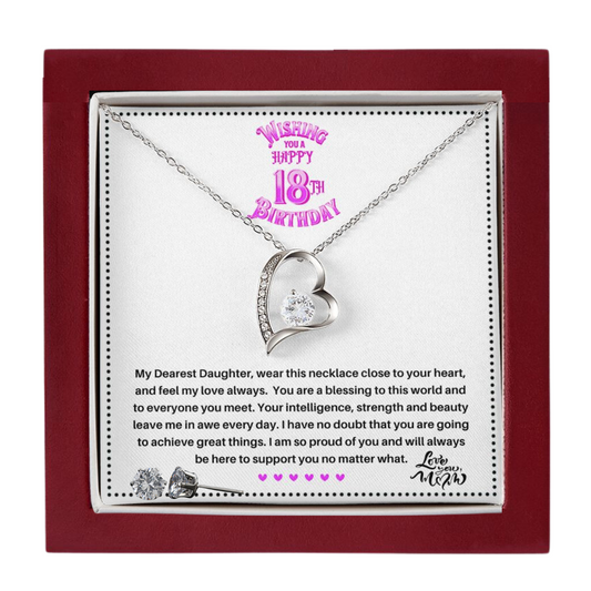 JGF Jewelry Gifts for Family | 18 Year Old Teenage Girl Birthday Gift Ideas for GrandDaughter | Heart Necklace and Earrings