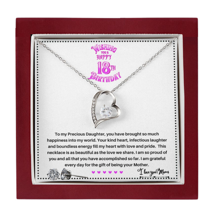 JGF Jewelry Gifts for Family | 18 Year Birthday Gifts Basket Filler Item Ideas from Mom | Heart Necklace and Earrings