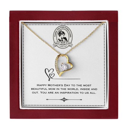 JGF Jewelry Gifts for Family - Sterling Silver Necklace with Cubic Zirconia Open Heart