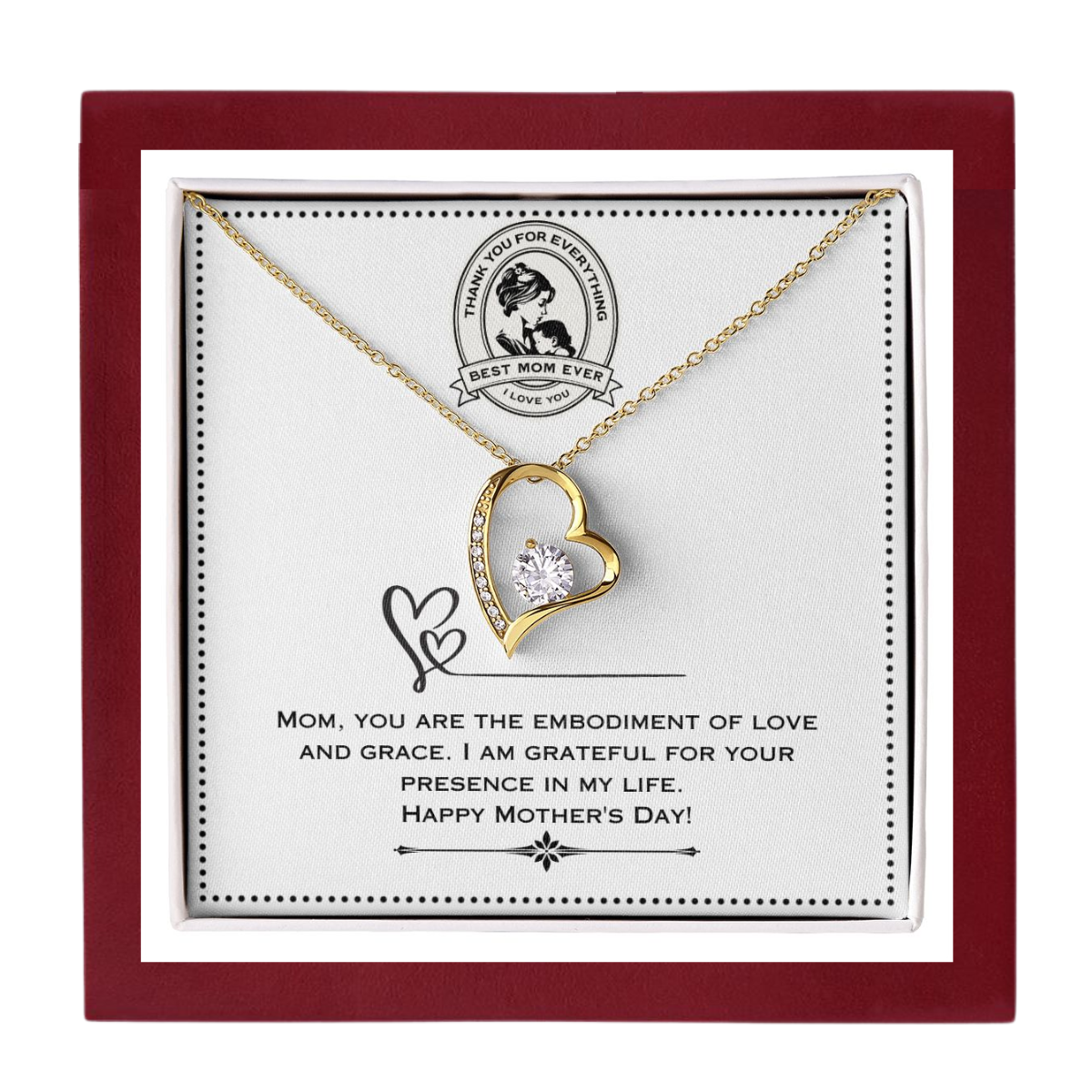 JGF Jewelry Gifts for Family - Bonus Mom Mother's Day Gifts from Daughter and Son