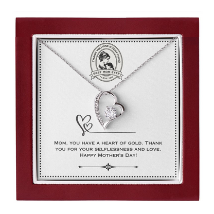JGF Jewelry Gifts for Family - Heart Shaped Necklace for Mom on Mothers Day