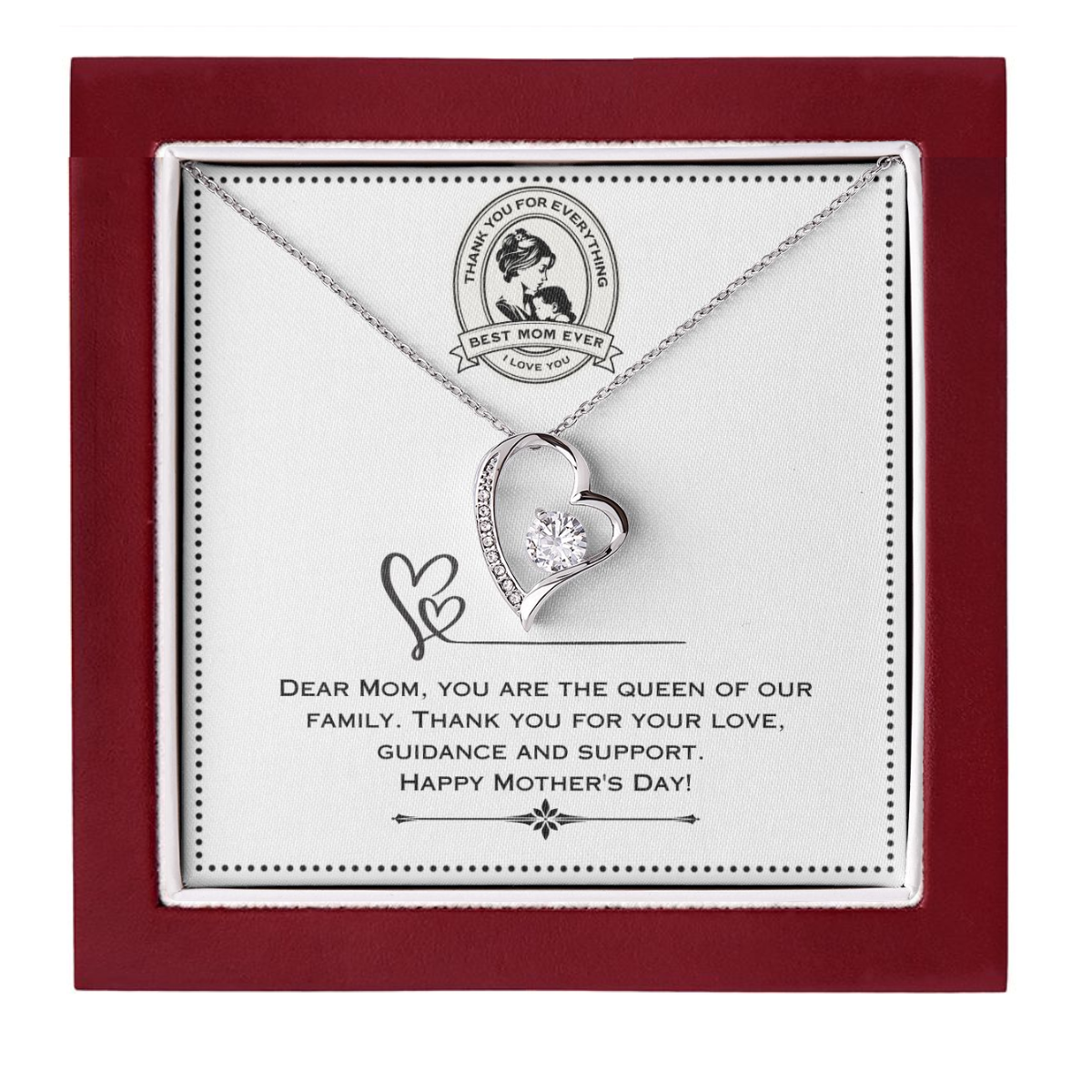 JGF Jewelry Gifts for Family - Mothers Day Necklace for Bonus Mom