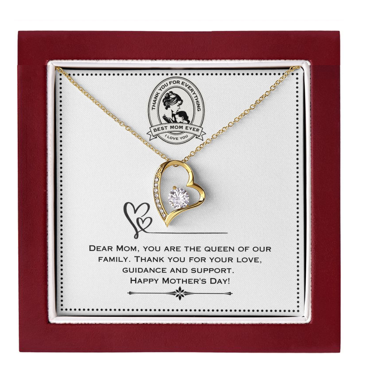 JGF Jewelry Gifts for Family - Mothers Day Necklace for Bonus Mom