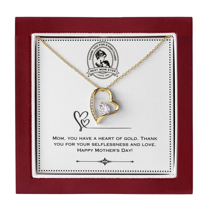 JGF Jewelry Gifts for Family - Heart Shaped Necklace for Mom on Mothers Day