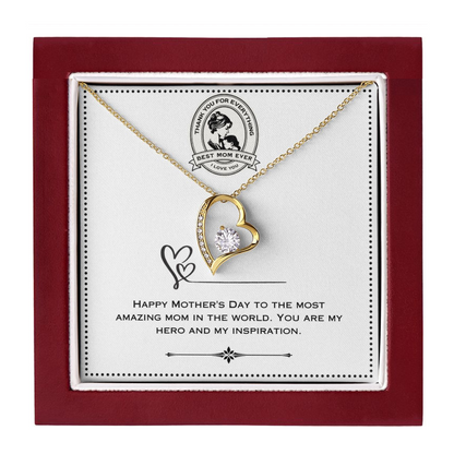 JGF Jewelry Gifts for Family - I Love You Mom Necklace from Daughter on Mother's Day