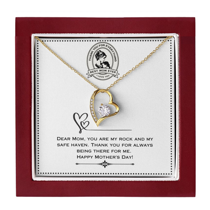 JGF Jewelry Gifts for Family Interlocking Heart Necklace Single Mom Necklace Gifts for Mother's Day