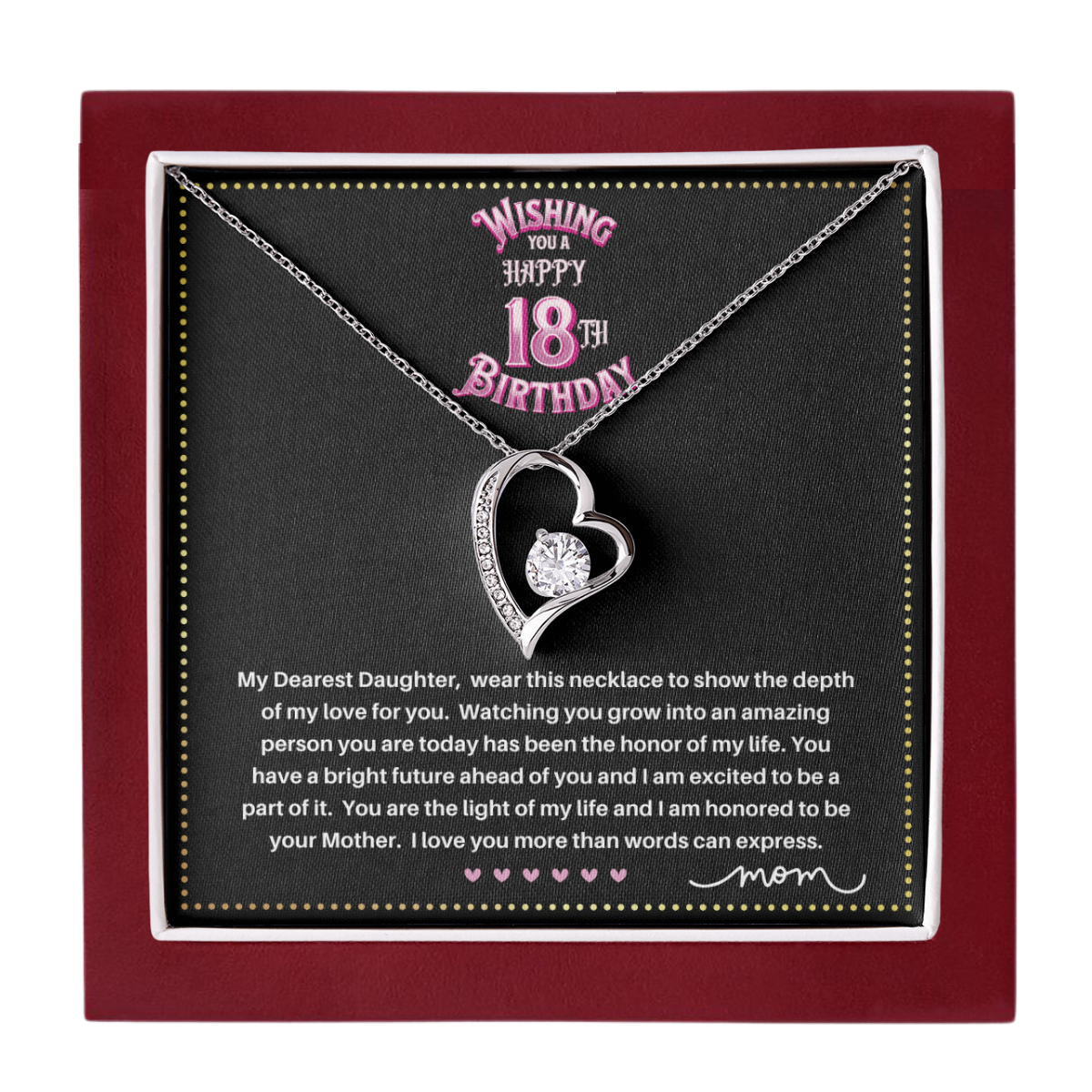 JGF Jewelry Gifts for Family | Birthday Gift For 18 Year Old Daughter | Simple Single Heart Shaped Charm Pendant Necklace