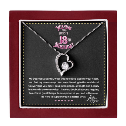 JGF Jewelry Gifts for Family | Happy 18th Birthday Gifts For Her Girl Women | Trendy Love Heart Pendant Necklace Jewelry
