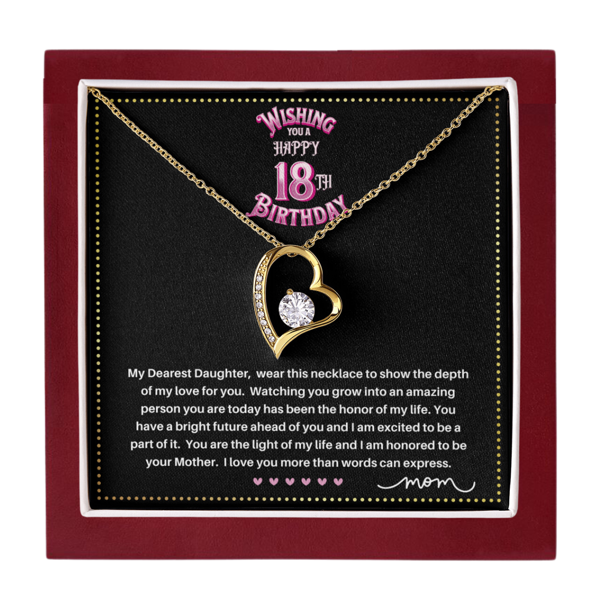 JGF Jewelry Gifts for Family | Birthday Gift For 18 Year Old Daughter | Simple Single Heart Shaped Charm Pendant Necklace