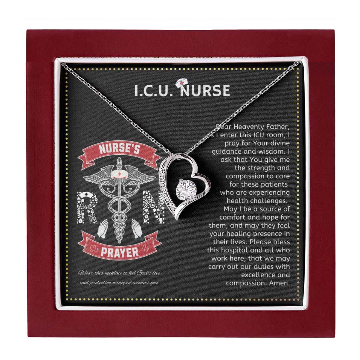 JGF Jewelry Gifts for Family | ICU Nurse Gifts | Nurse Necklace For Women Sterling Silver