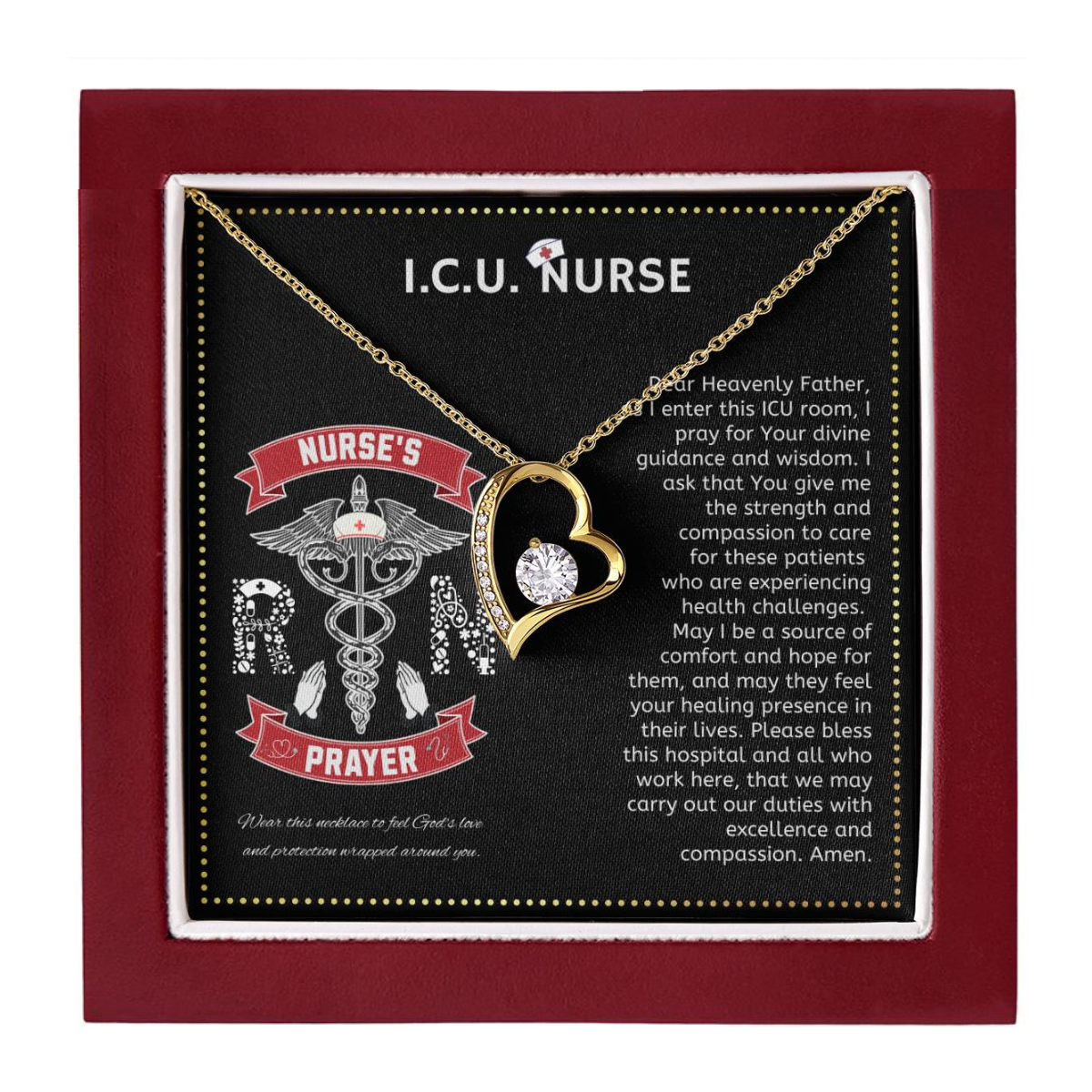 JGF Jewelry Gifts for Family | ICU Nurse Gifts | Nurse Necklace For Women Sterling Silver