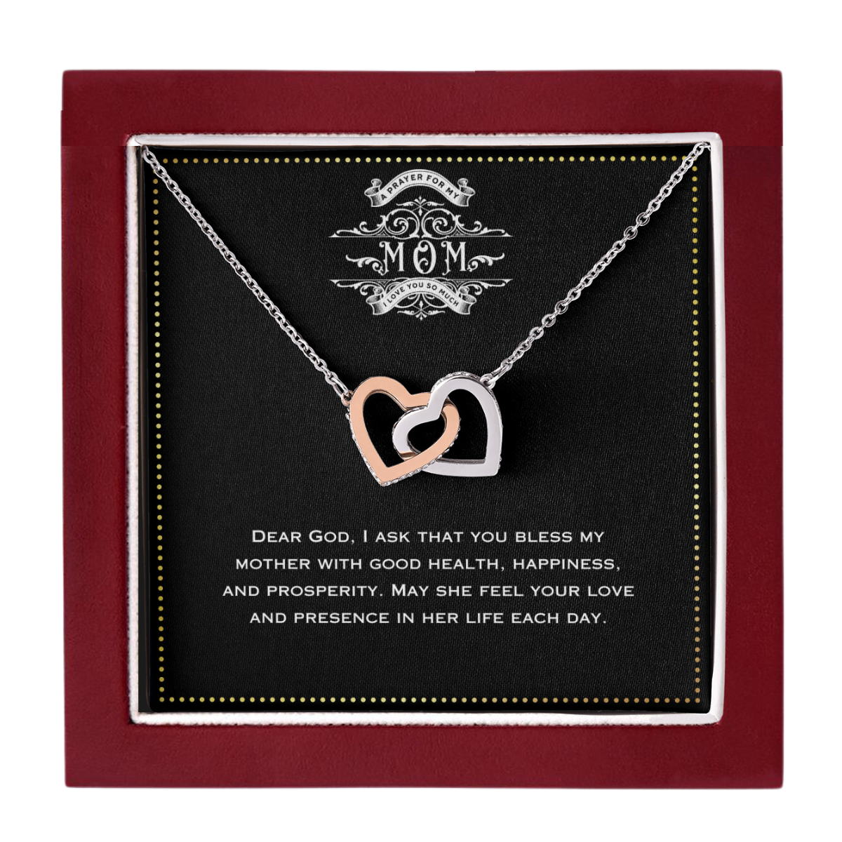 JGF Jewelry Gifts for Family - Heart Pendant Necklace With Crystal Zircon Jewelry Gifts From Adult Daughter