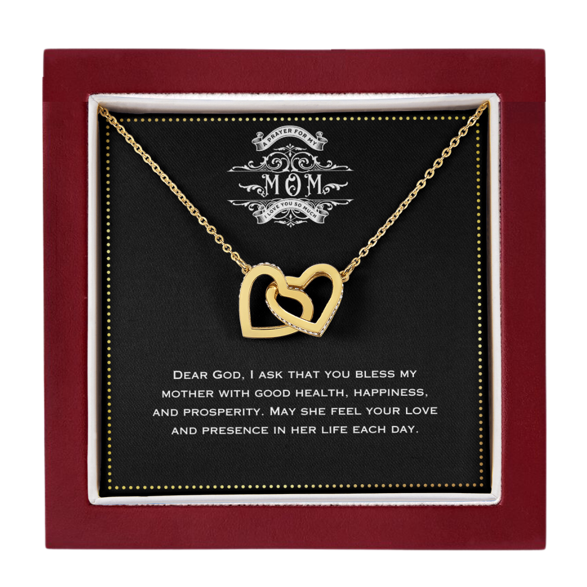 JGF Jewelry Gifts for Family - Heart Pendant Necklace With Crystal Zircon Jewelry Gifts From Adult Daughter