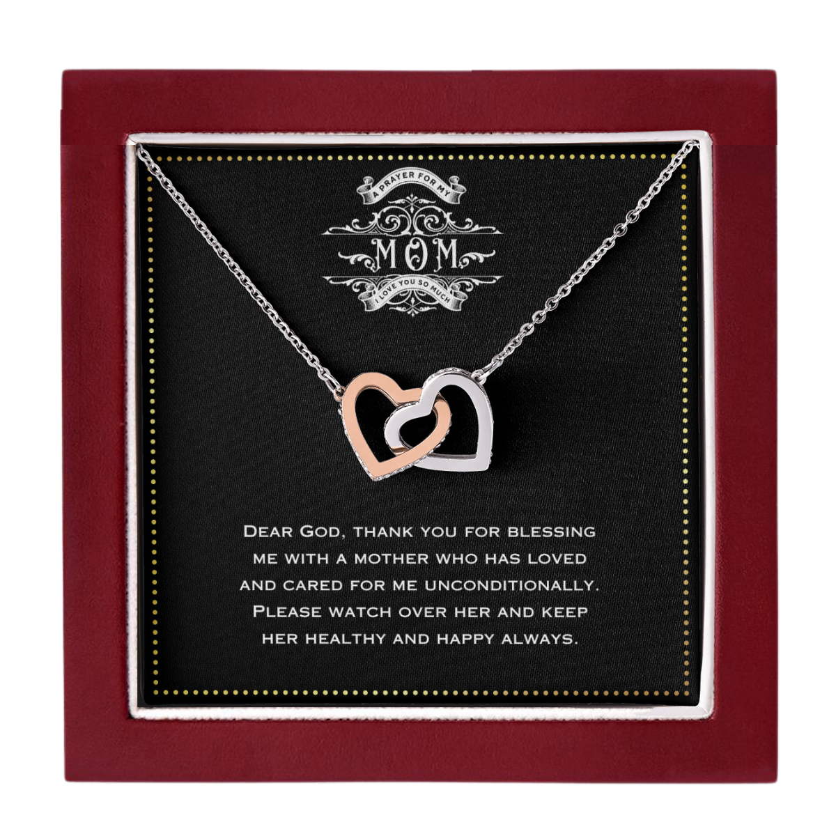JGF Jewelry Gifts for Family - A Mother'S Love Has No End Necklace With Special Message Card From Daughter And Son In Law