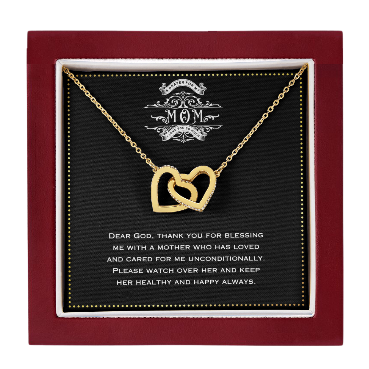 JGF Jewelry Gifts for Family - A Mother'S Love Has No End Necklace With Special Message Card From Daughter And Son In Law