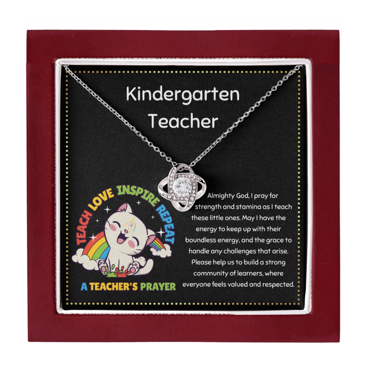 JGF Jewelry Gifts for Family Gifts For Kinder Teacher First Day A Prayer For Kindergarten Teachers