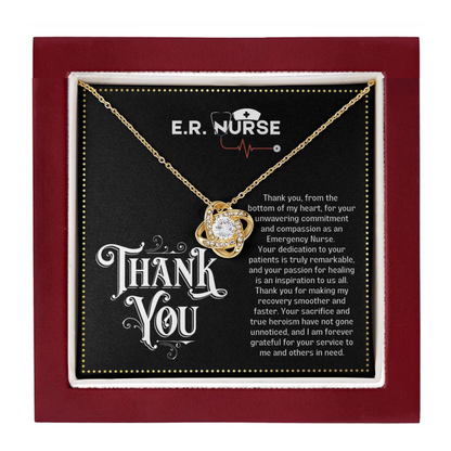 JGF Jewelry Gifts for Family | Thank You Emergency Department Room ER Nurse Nursing Funny Gifts Women