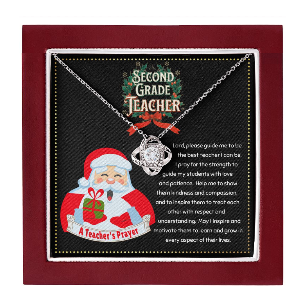 JGF Jewelry Gifts for Family Second 2nd Grade Teacher Appreciation Retirement Gifts