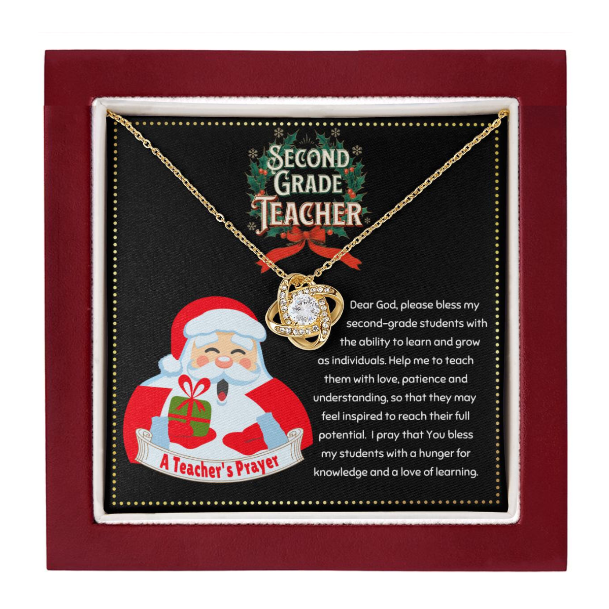 JGF Jewelry Gifts for Family Second 2nd Grade Teacher Prayer Gifts For Women