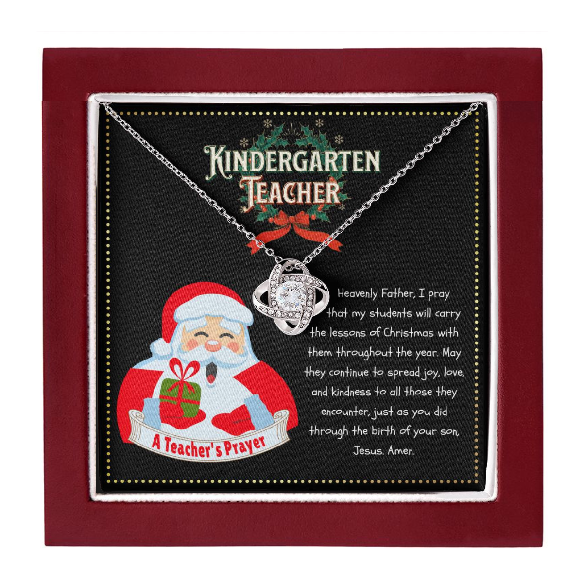 JGF Jewelry Gifts for Family Kindergarten Cat Lover Teacher Christmas Must Haves Gifts  I Teach Tiny Humans