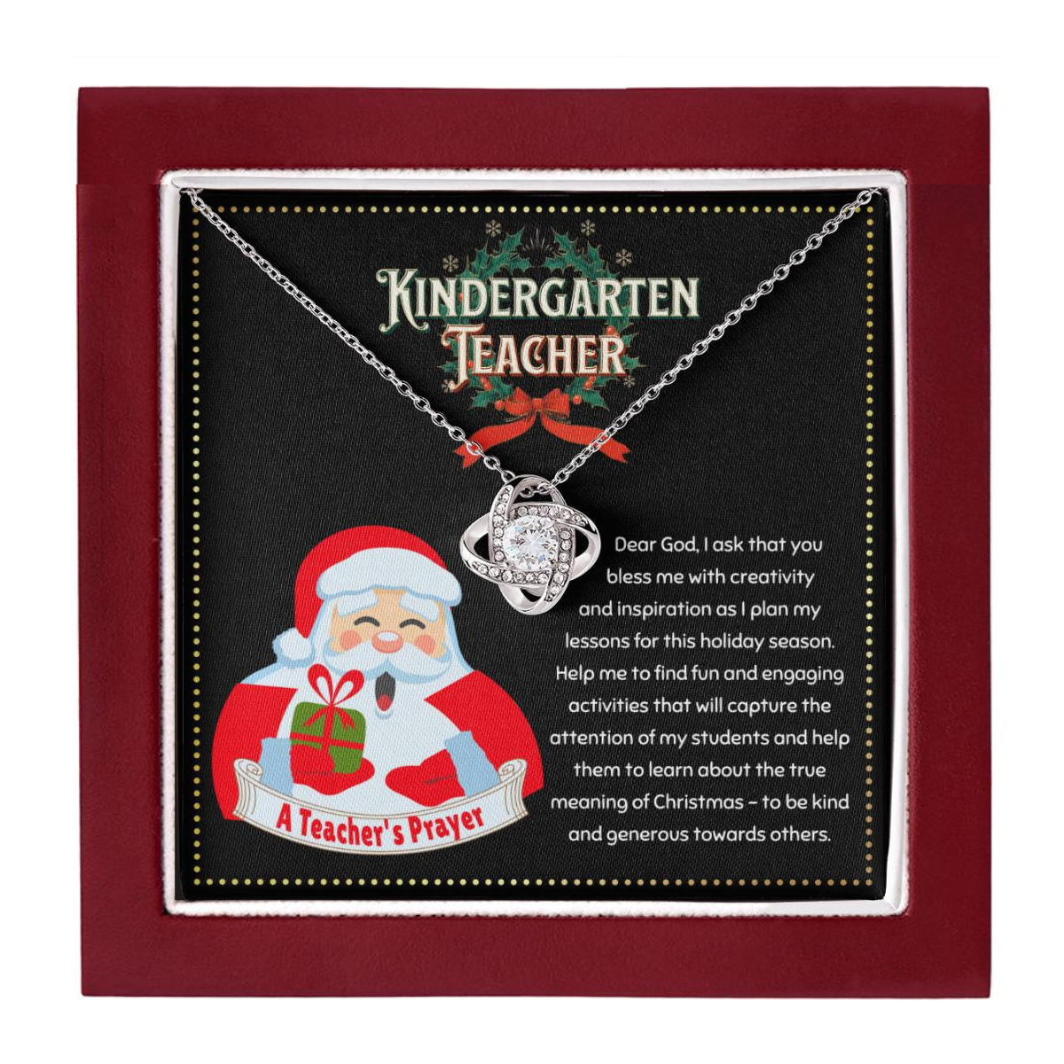 JGF Jewelry Gifts for Family Christmas Gifts For Teacher Last Day Overnight Cat Lover  A Prayer For Teachers