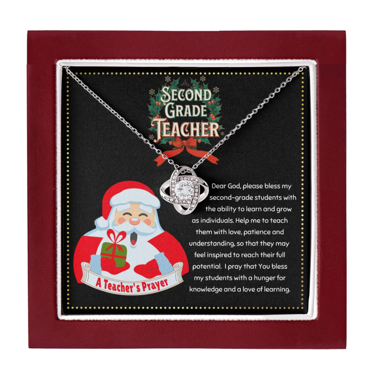 JGF Jewelry Gifts for Family Second 2nd Grade Teacher Prayer Gifts For Women