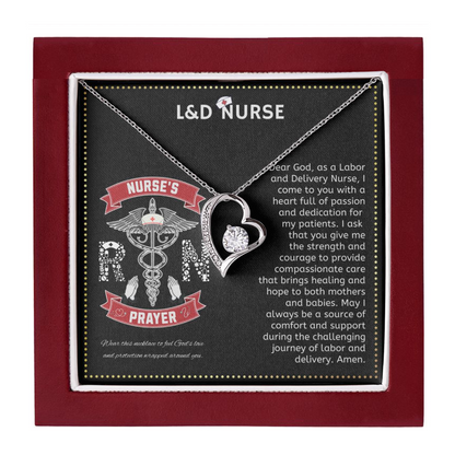 JGF Jewelry Gifts for Family | L&D Labor And Delivery Nurse Heart Necklace Gifts For Women