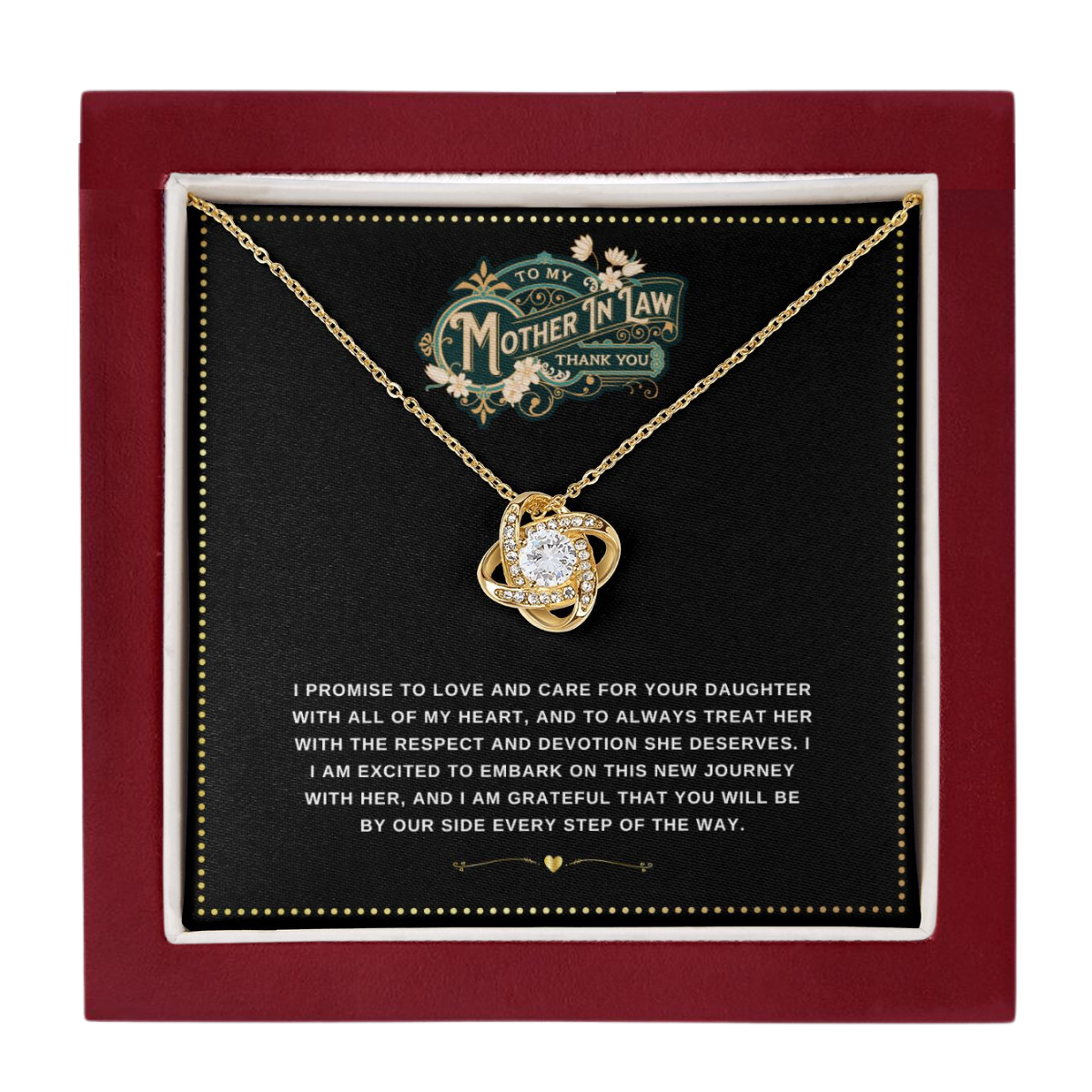 JGF Jewelry Gifts for Family | Elegant Sterling Silver Necklace gifts for Mother In Law from Son In Law on Wedding Day