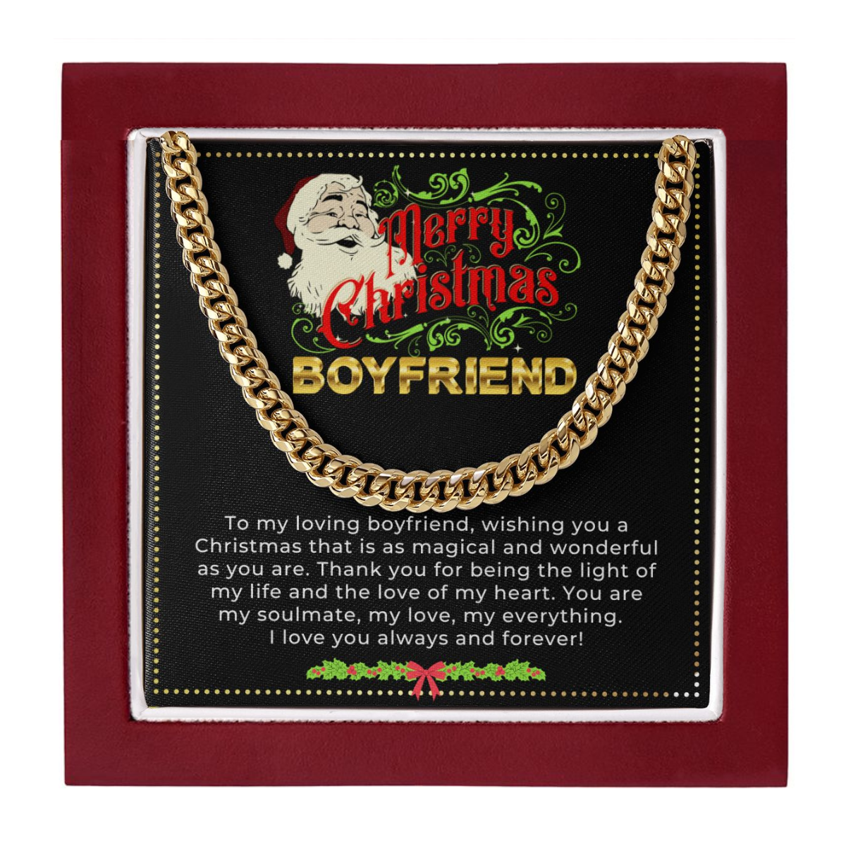 JGF Jewelry Gifts for Family | Christmas Gifts For Your Boyfriend Teen | Boyfriend Gift Basket Ideas | Stainless Steel Chain Necklace
