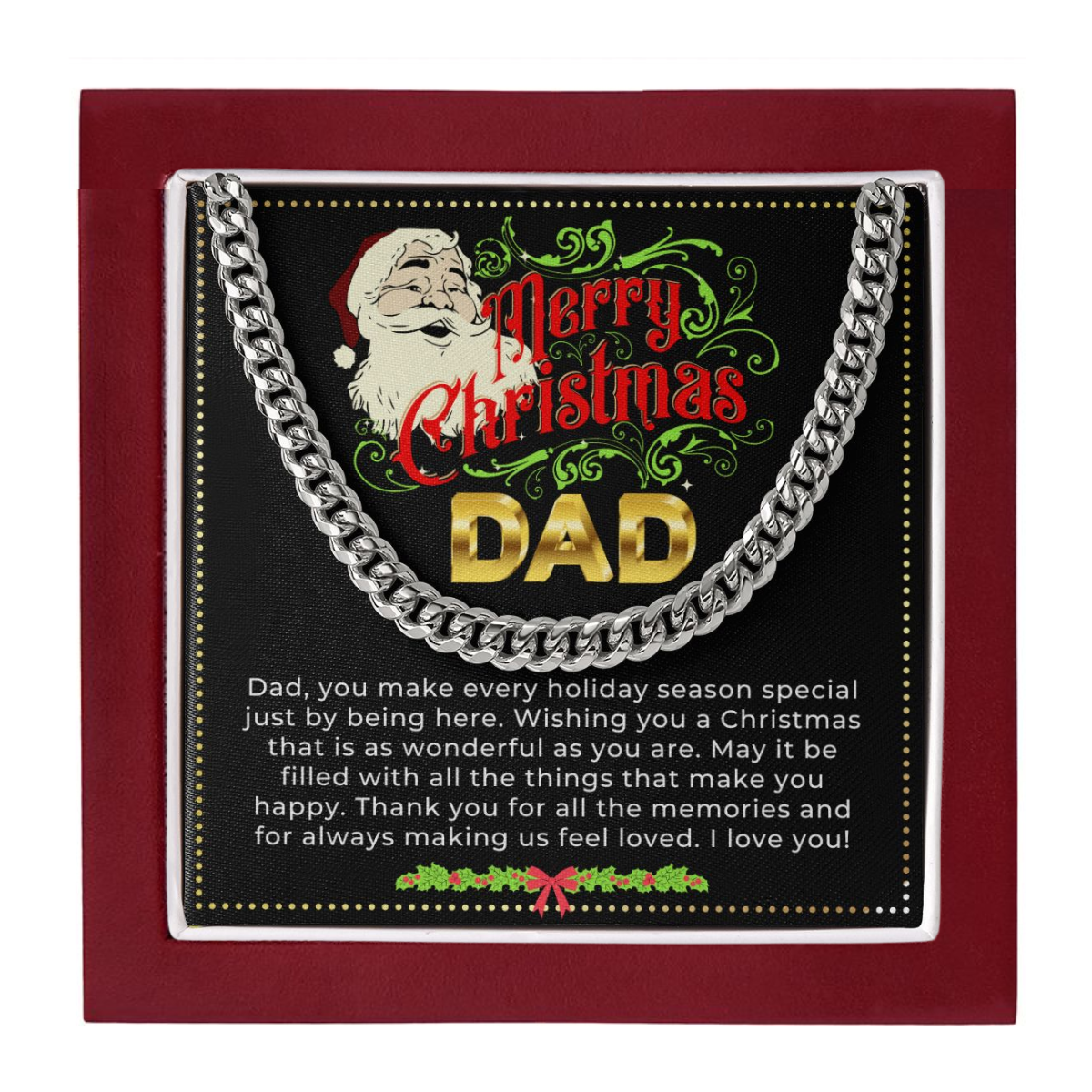 JGF Jewelry Gifts for Family | Merry Christmas Gifts For Dad Who Wants Nothing | I Love You Dad Gifts From Daughter