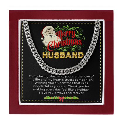 JGF Jewelry Gifts for Family | Cuban Chain Necklace Gifts From Wife For Christmas | Newly Wed Gift For Husband