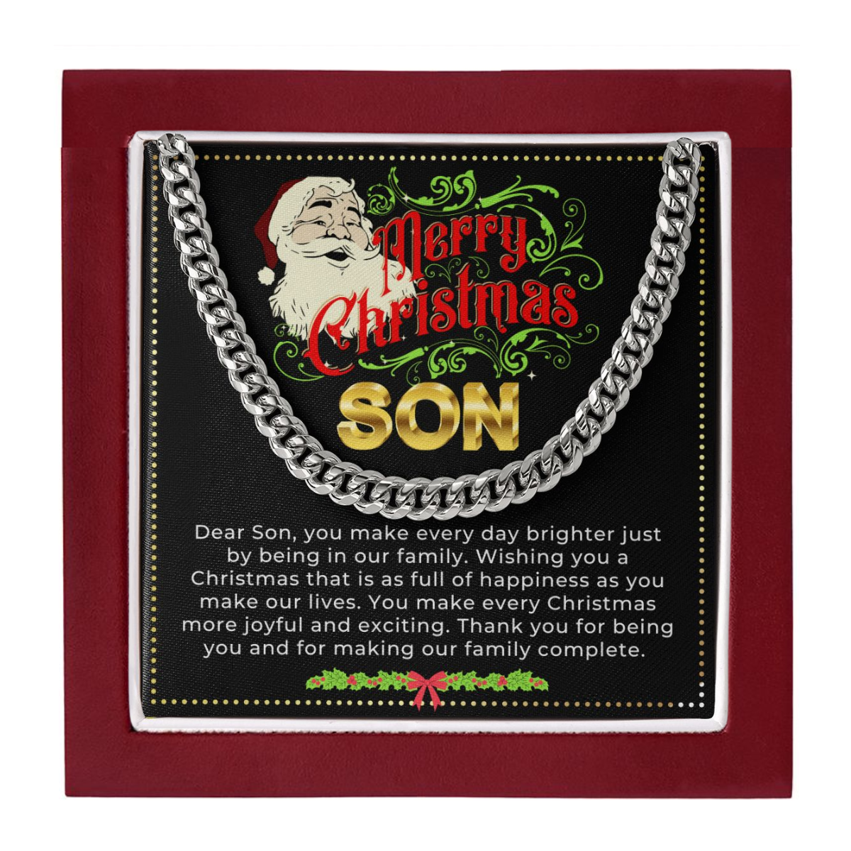 JGF Jewelry Gifts for Family | Gifts For Adult Son Who Has Everything | Son Necklace Christmas Gifts From Mom And Dad