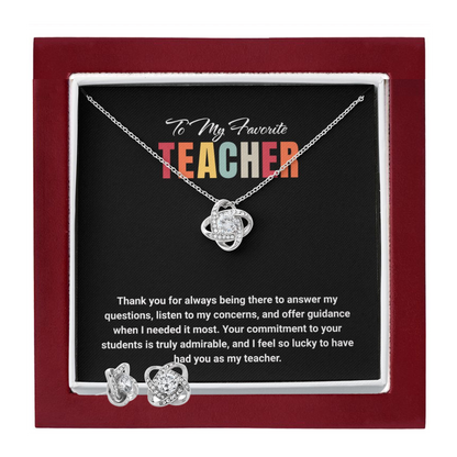 JGF Jewelry Gifts for Family: Stainless Steel Round Clear Cubic Zirconia Stud Earrings and Necklace Gift Ideas for Teachers