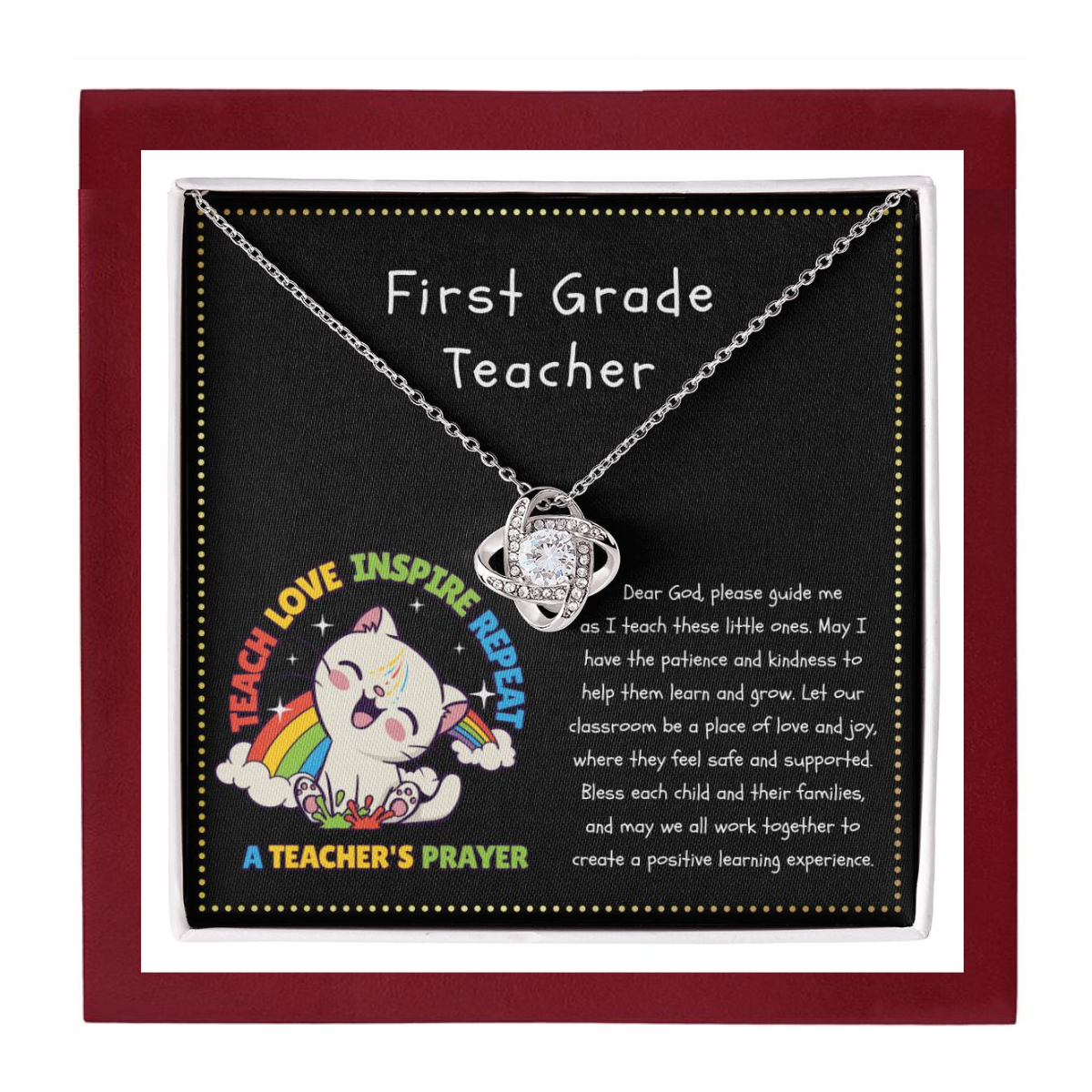 JGF Jewelry Gifts for Family First Grade Classroom Essentials A Prayer For Teachers 1st Mush Haves