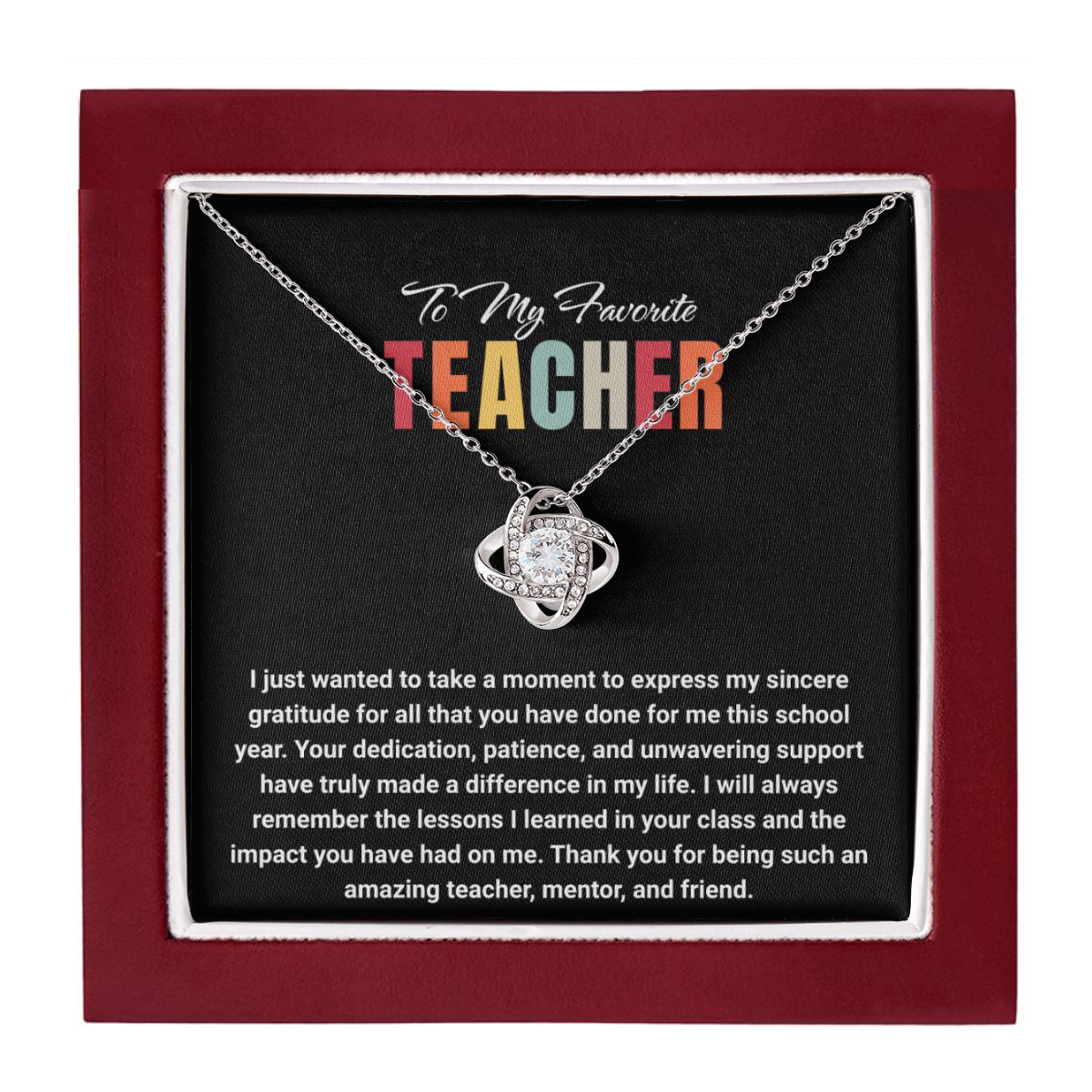 JGF Jewelry Gifts for Family: Sterling Silver Necklace as Thank You Farewell Gifts for High School Mentor Teachers