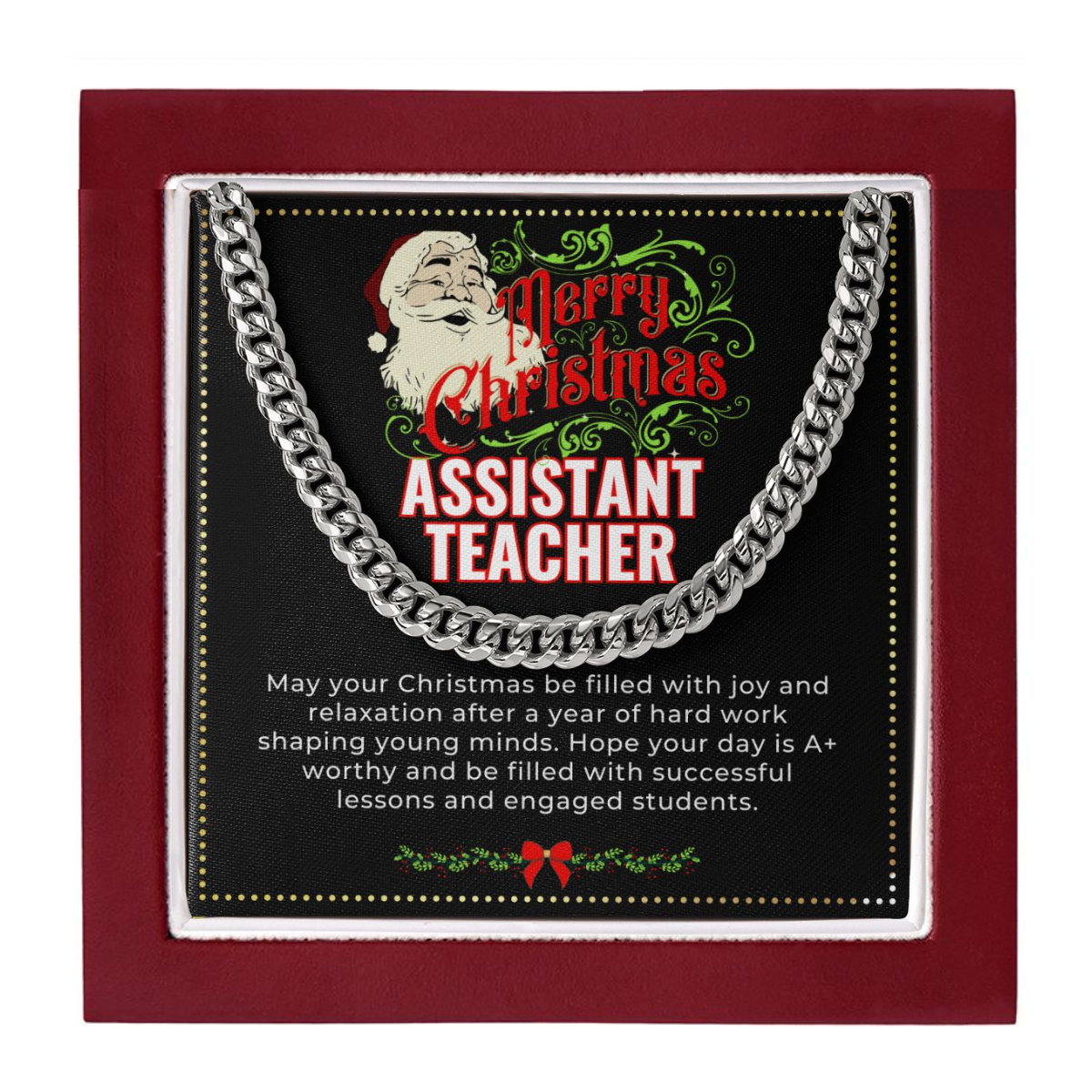 JGF Jewelry Gifts for Family | Male Teacher Assistant Gifts From Student | Sterling Silver Necklace Christmas Gifts For Men