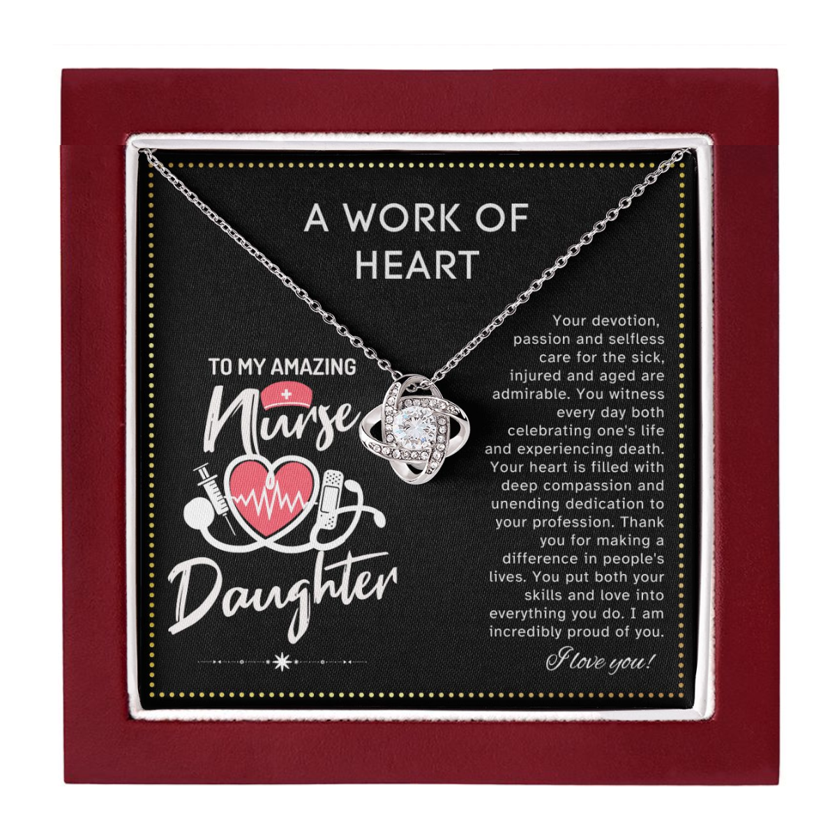 JGF Jewelry Gifts for Family | My Daughter Is A Nurse Practitioner | Rn Nurse Graduation Gift For Daughter