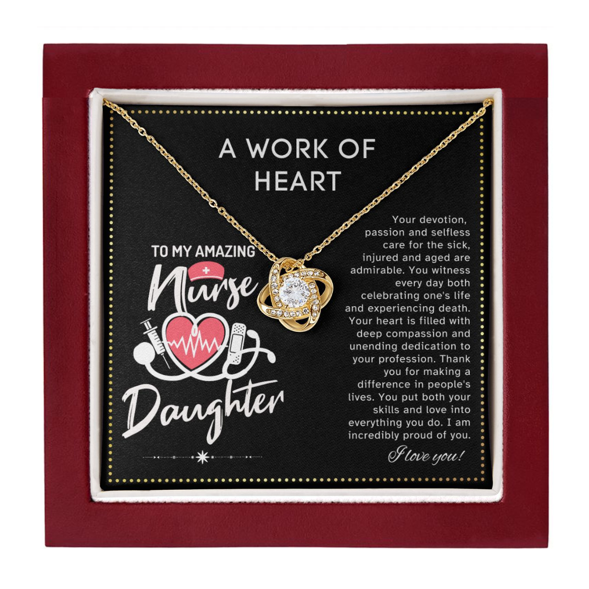 JGF Jewelry Gifts for Family | My Daughter Is A Nurse Practitioner | Rn Nurse Graduation Gift For Daughter