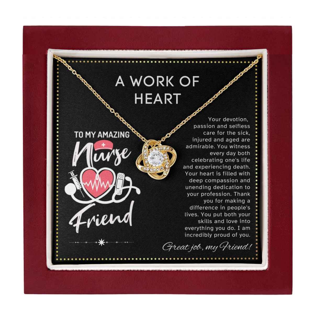 JGF Jewelry Gifts for Family | Nurse Friend Jewelry | Graduation Gift For Female Friend Nurse